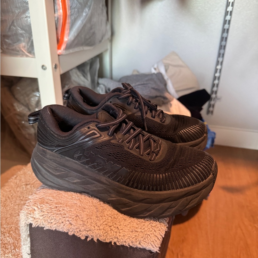 Hoka Bondi Black Running Shoes
